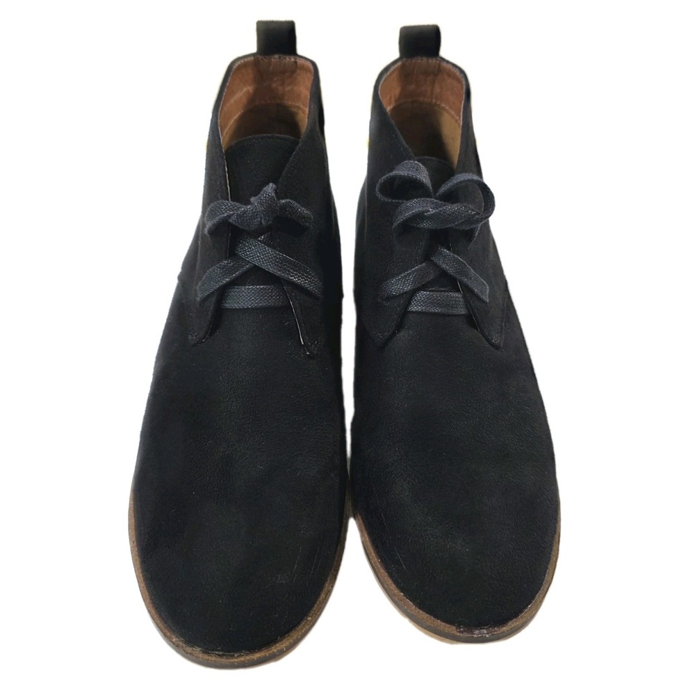 Hey Girl by Corkys Totes Chelsea Black Lace Up Suede Like Booties Shoes Size 8 - Picture 3 of 11